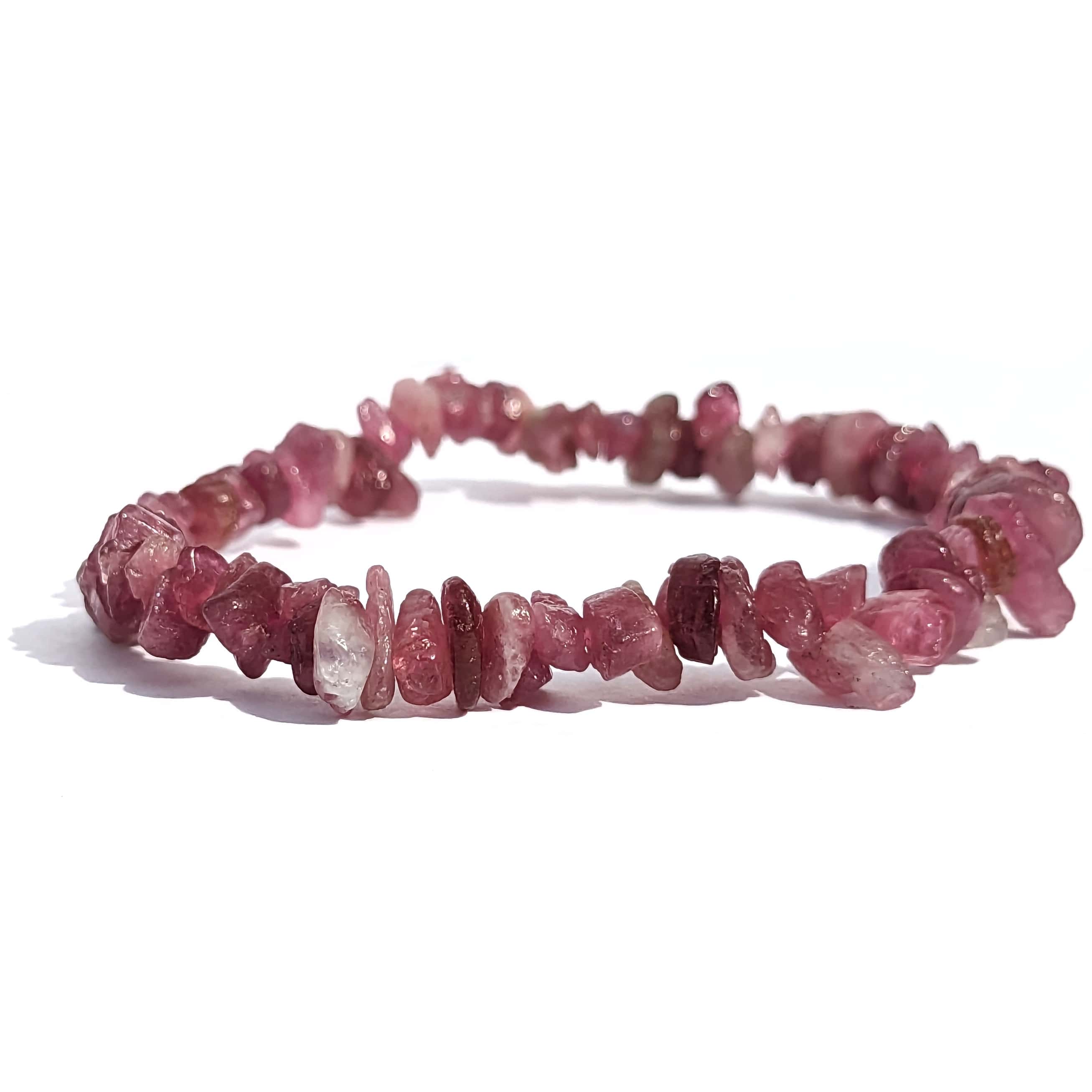 tourmaline rose en bracelet