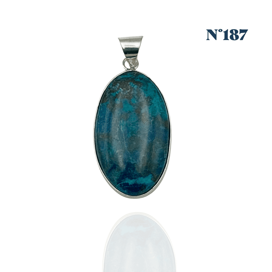 Pendentif en Chrysocolle – Apaisement et Expression Véritable