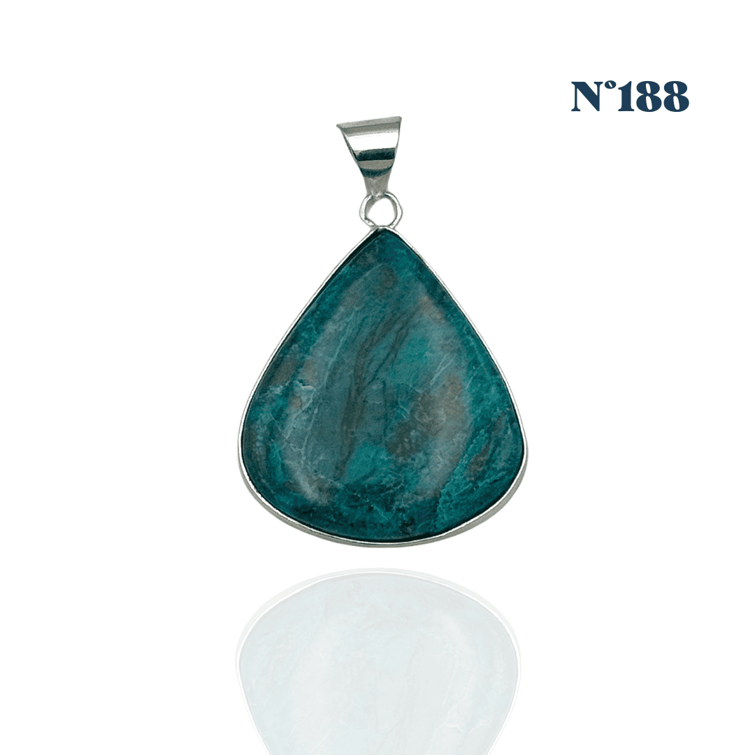Pendentif en Chrysocolle – Apaisement et Expression Véritable