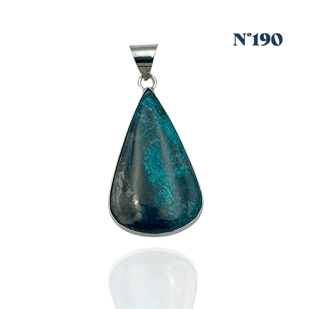 Pendentif en Chrysocolle – Apaisement et Expression Véritable