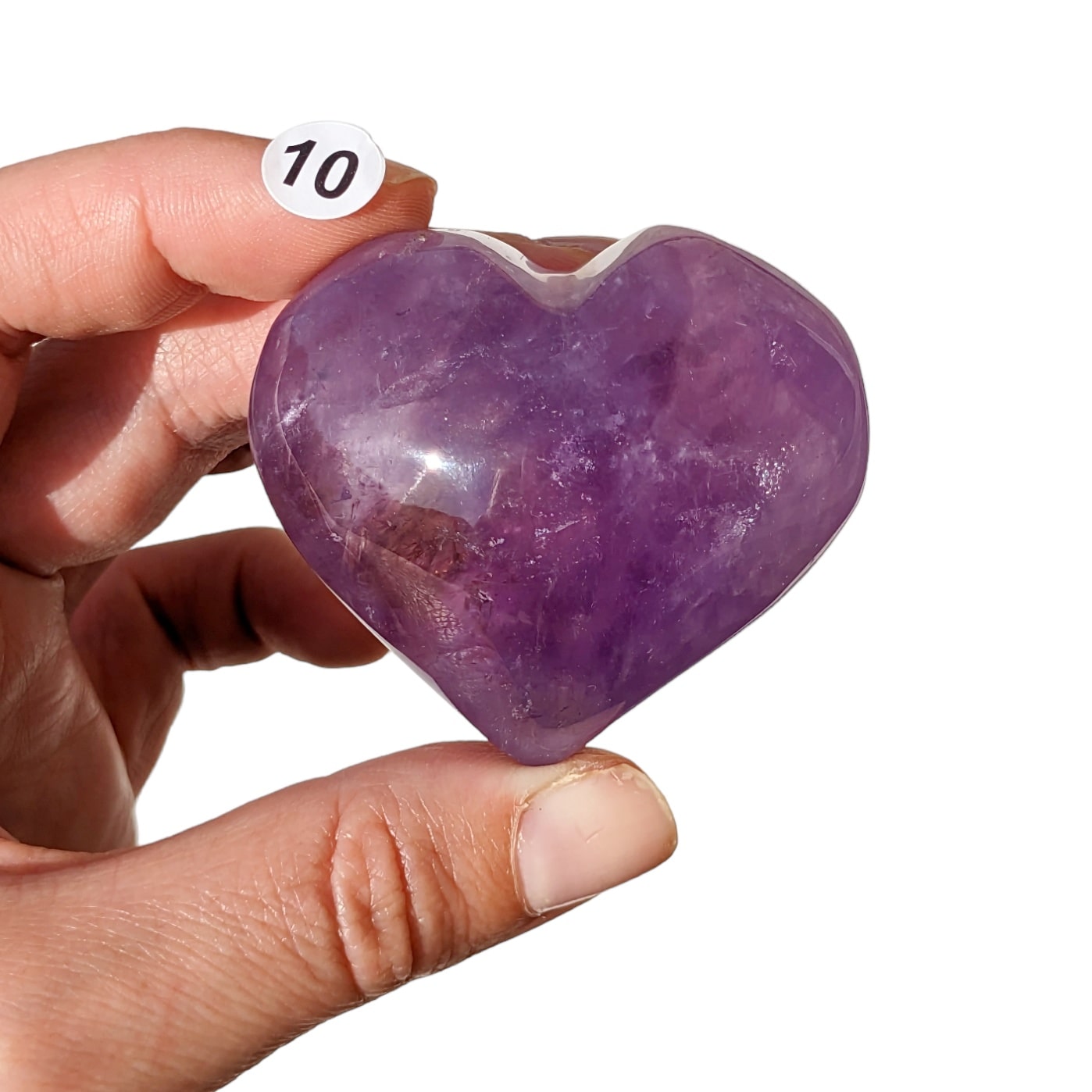 amethyste en coeur