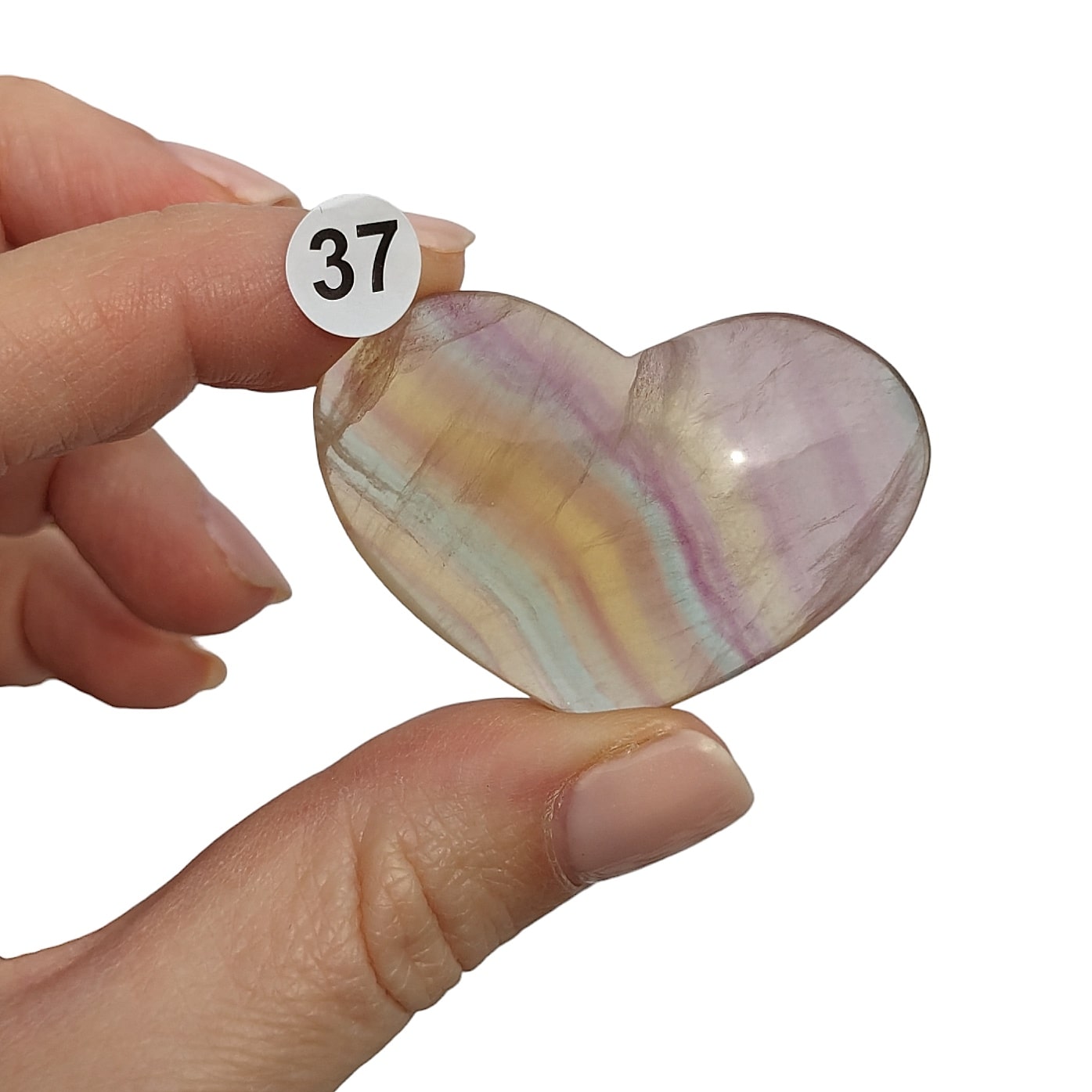 Galet Cœur Fluorine – Clarté et Harmonie