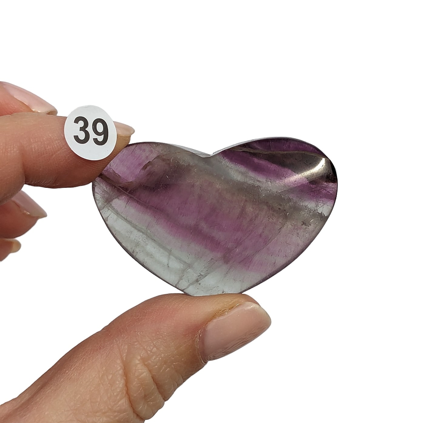 Galet Cœur Fluorine – Clarté et Harmonie