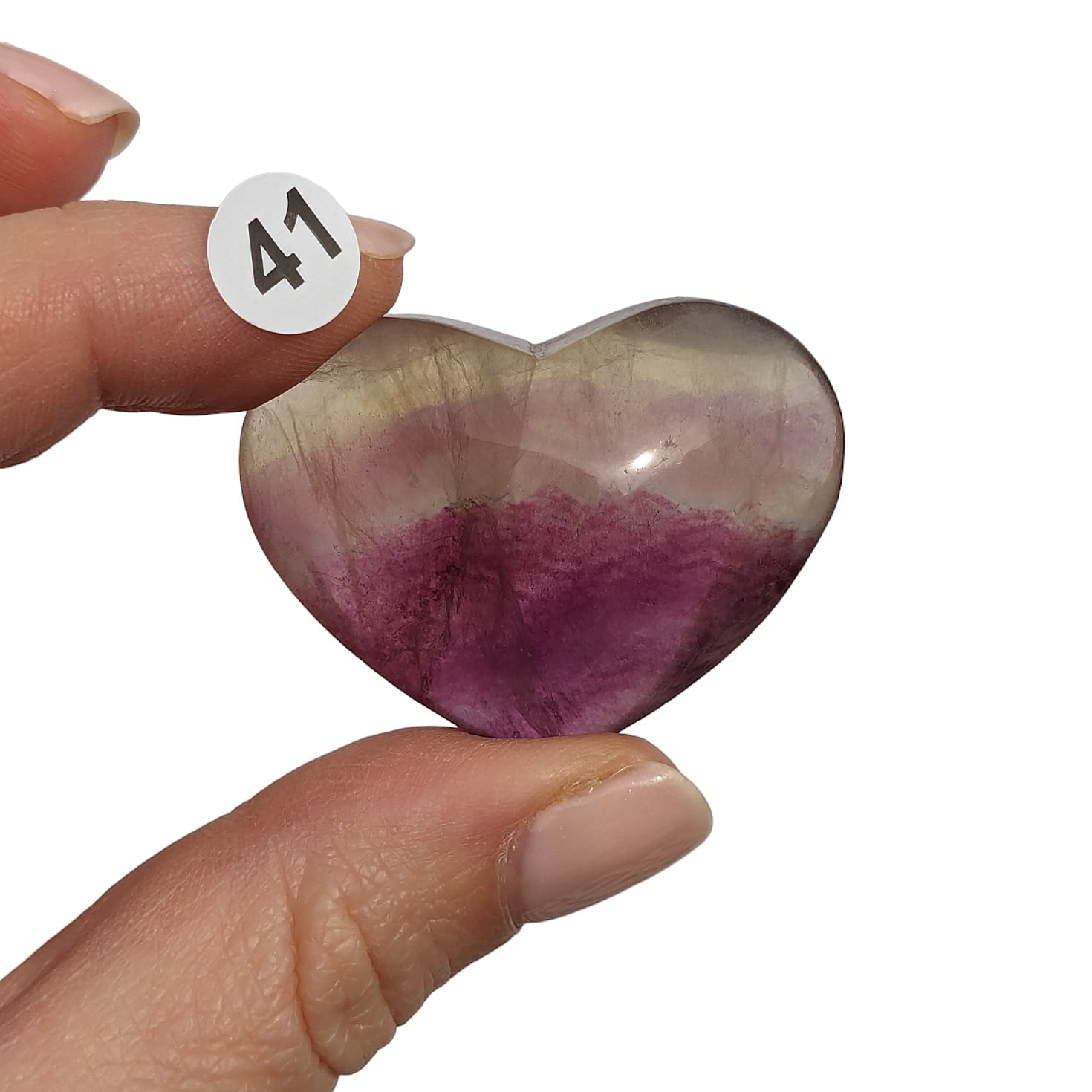 Galet Cœur Fluorine – Clarté et Harmonie