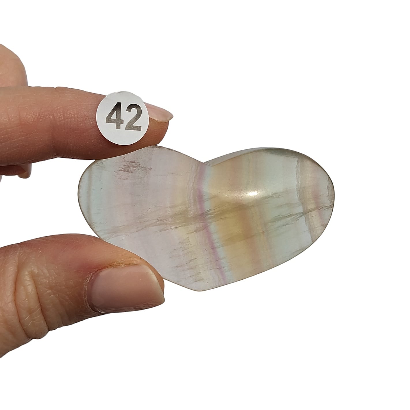 Galet Cœur Fluorine – Clarté et Harmonie