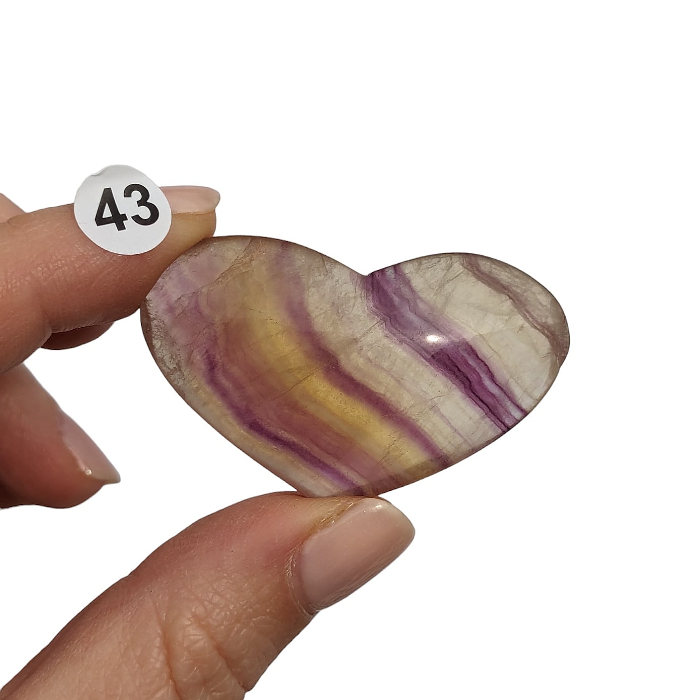 Galet Cœur Fluorine – Clarté et Harmonie