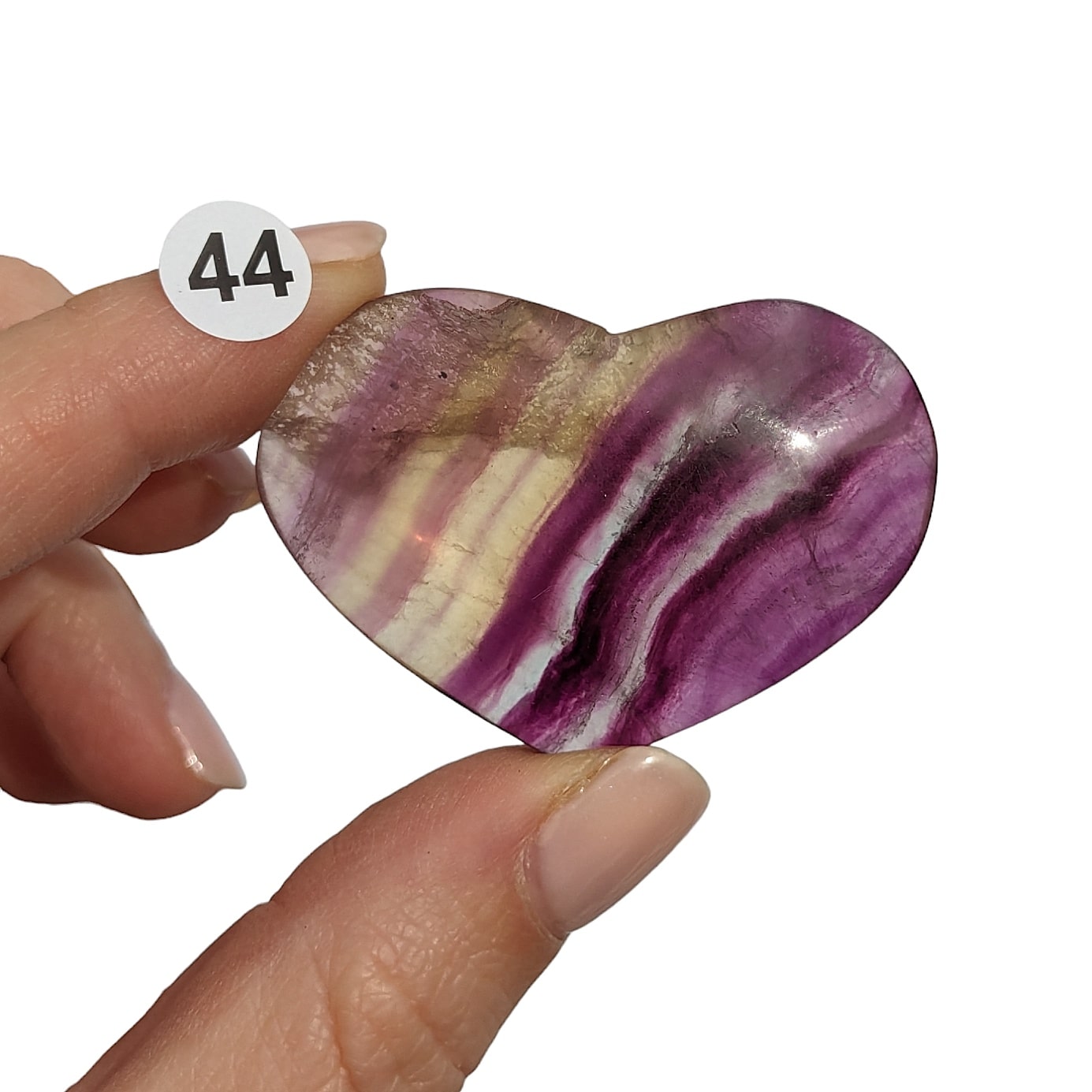 Galet Cœur Fluorine – Clarté et Harmonie