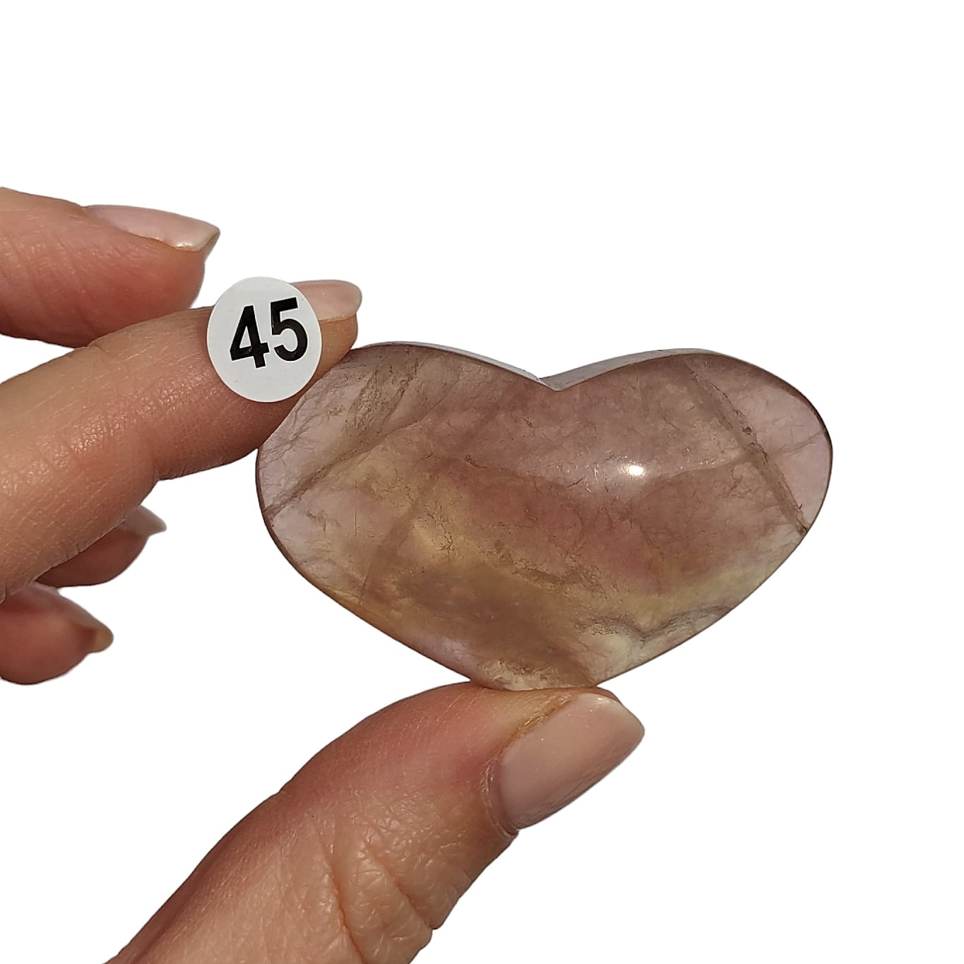 Galet Cœur Fluorine – Clarté et Harmonie