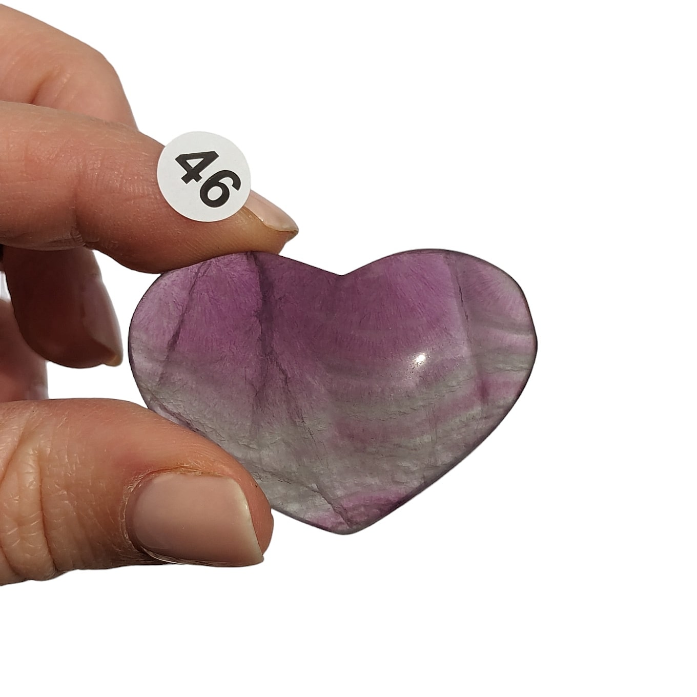 Galet Cœur Fluorine – Clarté et Harmonie