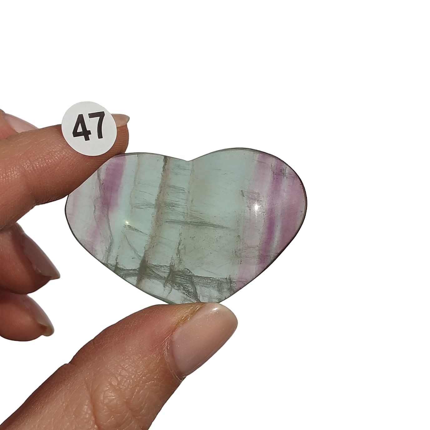 Galet Cœur Fluorine – Clarté et Harmonie