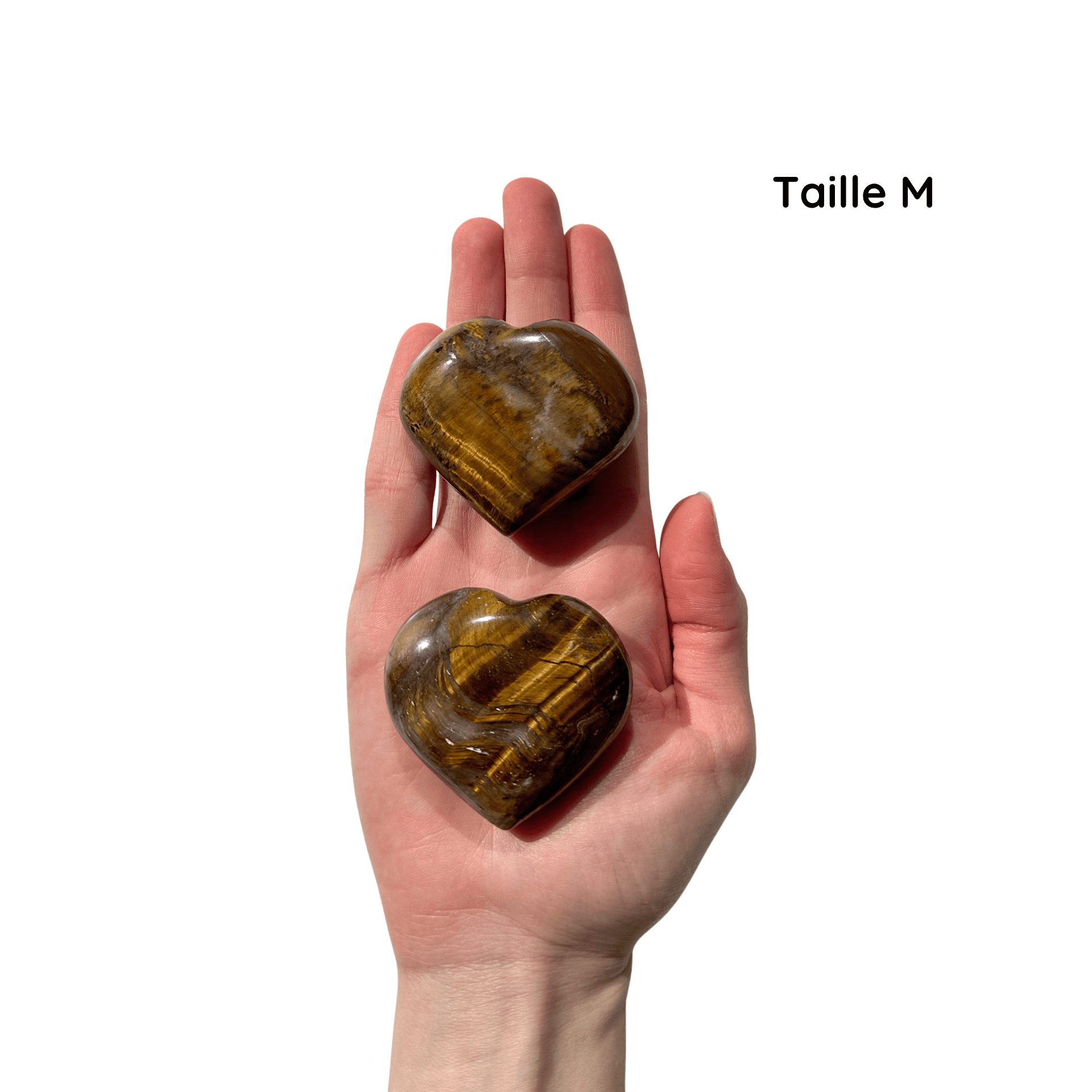Galet cœur Œil de Tigre M
