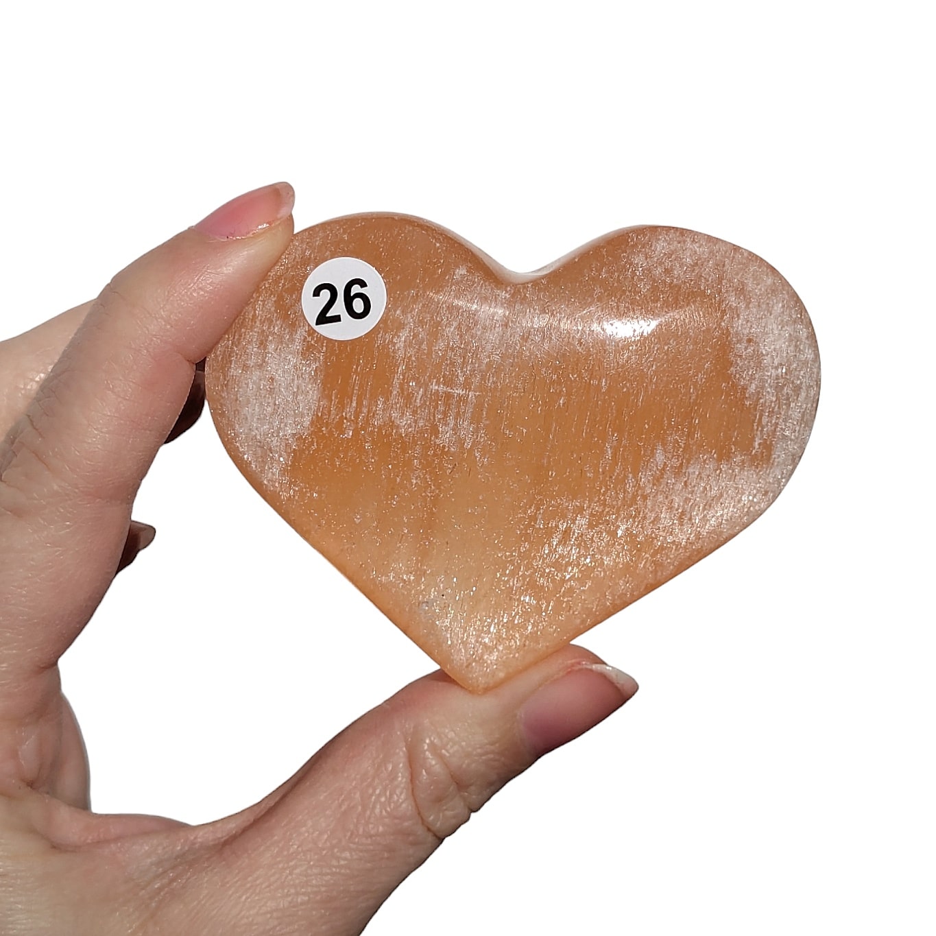 Galet Sélénite Orange – Apaisement et Énergie Douce