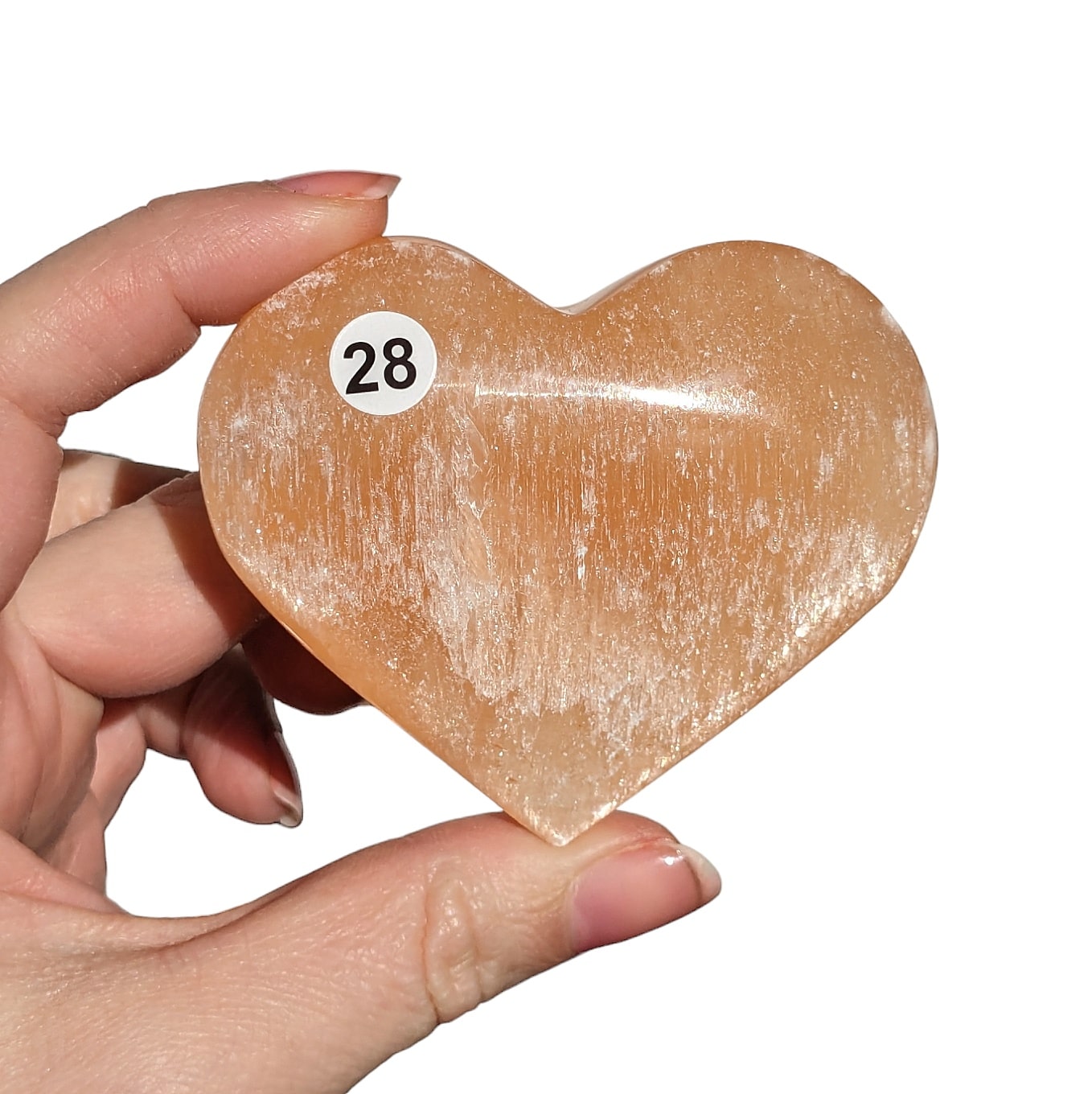 Galet Sélénite Orange – Apaisement et Énergie Douce