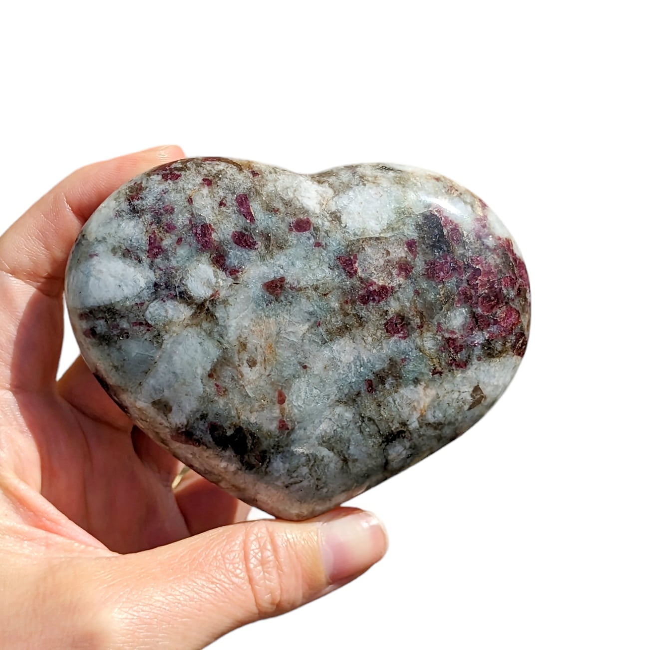 tourmaline rose en coeur