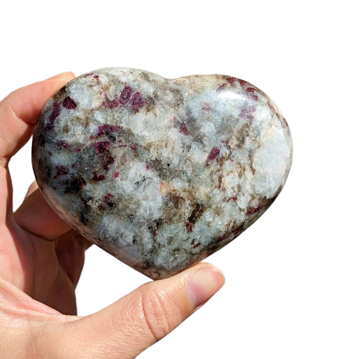 coeur pierre tourmaline rose