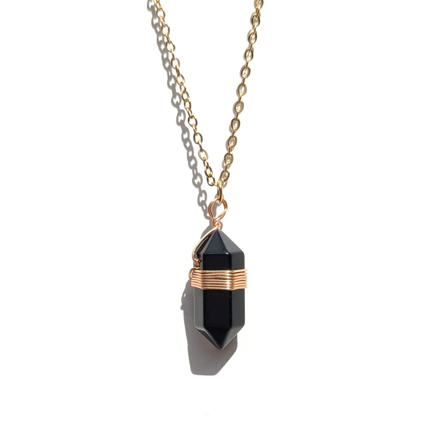 Collier biterminé pierres naturelles (pre-commande)