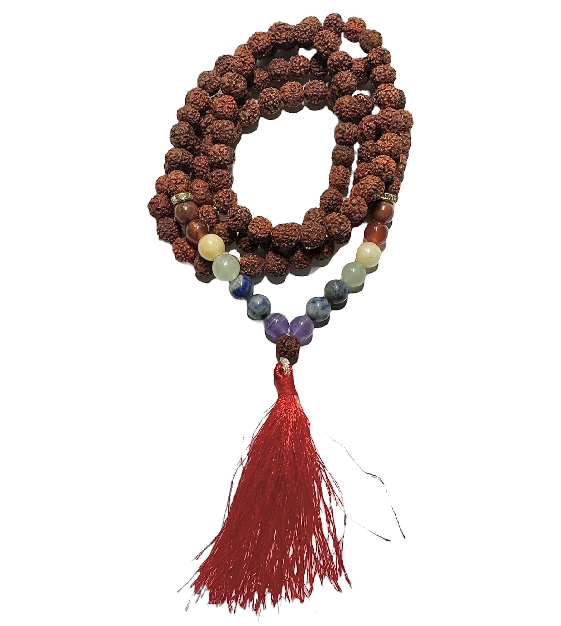 Collier mala Rudraksha 7 chakras