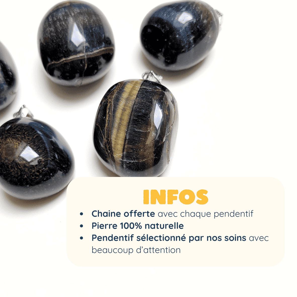 Pendentif en Œil de Faucon Roulée – Clairvoyance et Protection