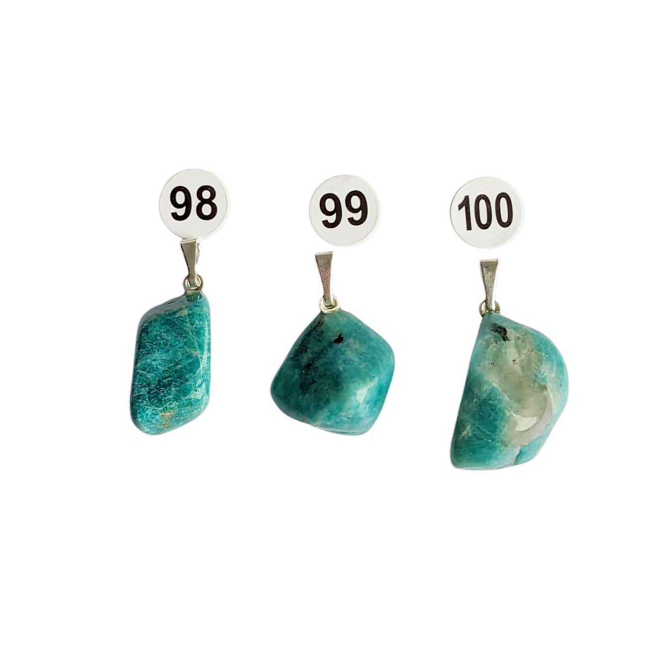 Pendentif en Amazonite Roulée – Apaisement et Expression