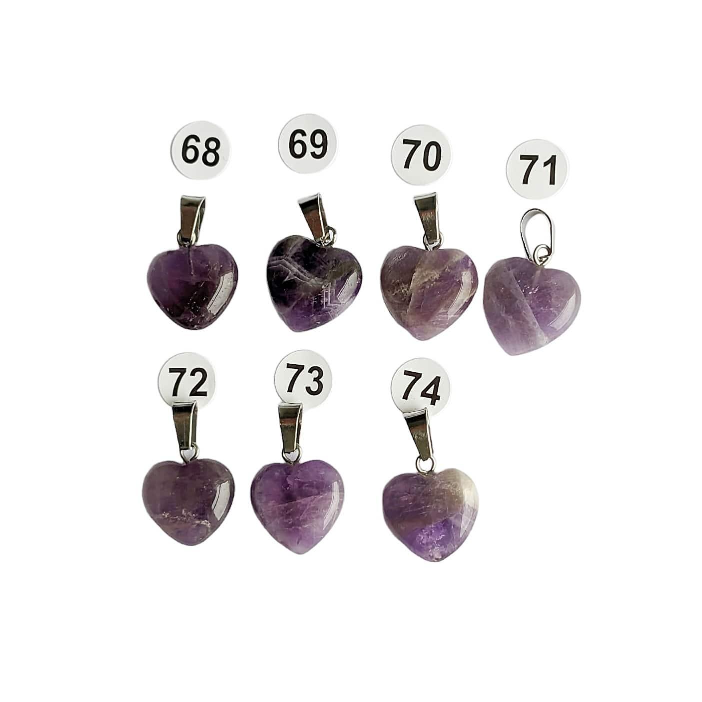 Pendentif Cœur en Améthyste – Sérénité et Élévation Spirituelle