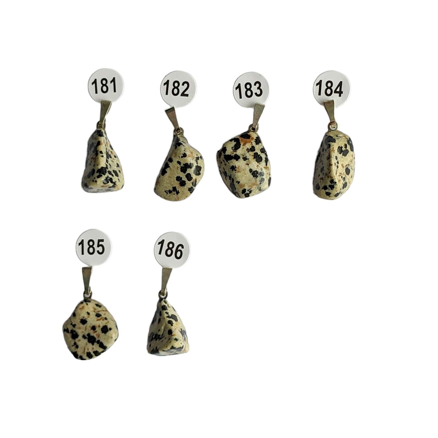 Pendentif en Jaspe Dalmatien Roulée – Équilibre et Joie de Vivre