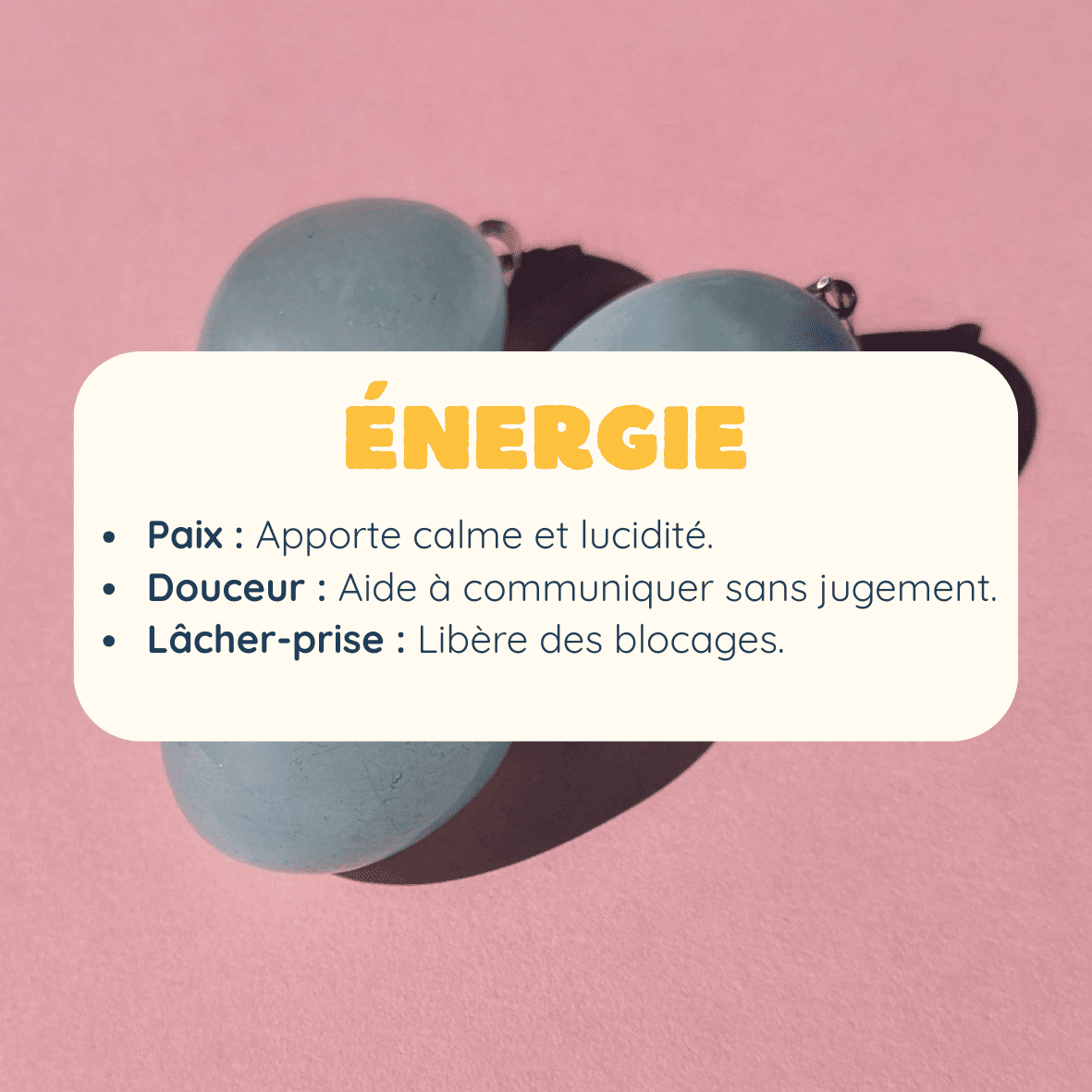 Collier en Aigue-Marine Roulée – Sérénité et Communication