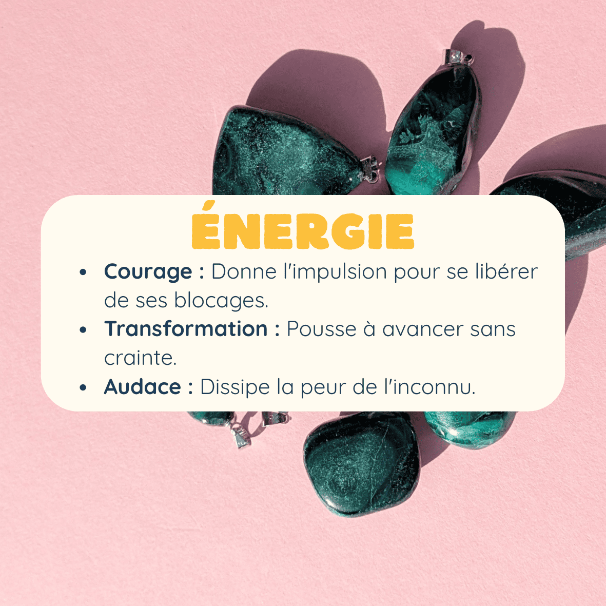 Pendentif en Malachite Roulée – Protection et Transformation