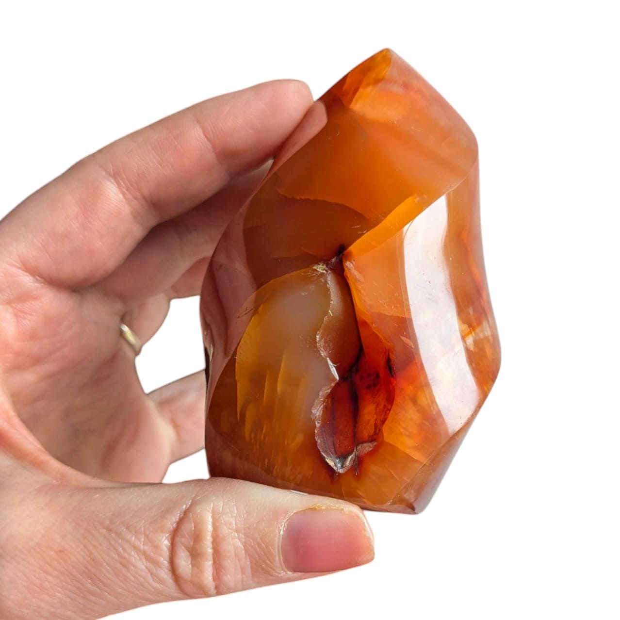 pierre cornaline forme flamme