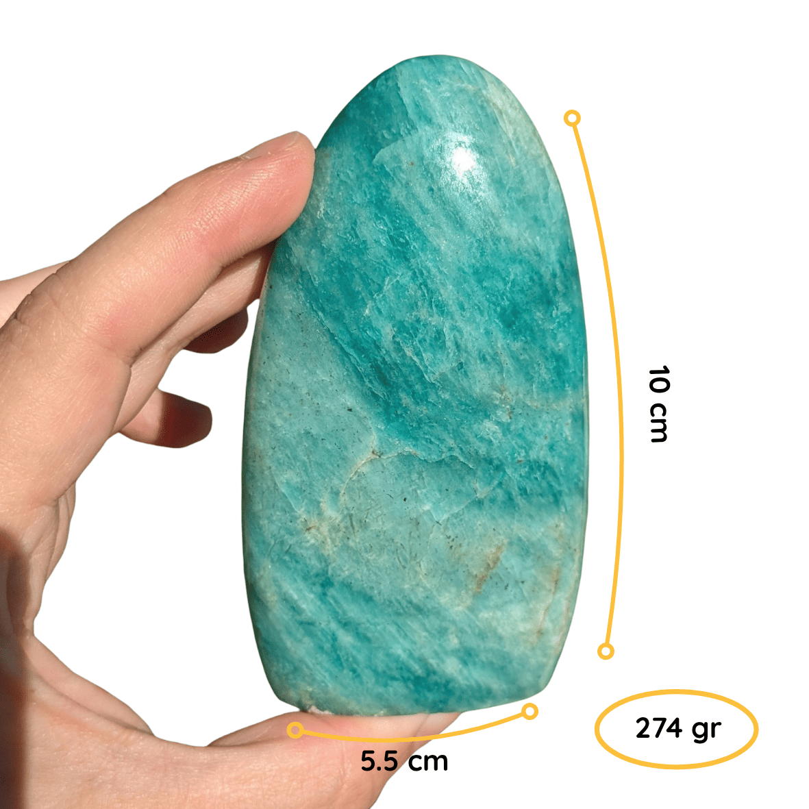 forme libre en pierre amazonite 10cm
