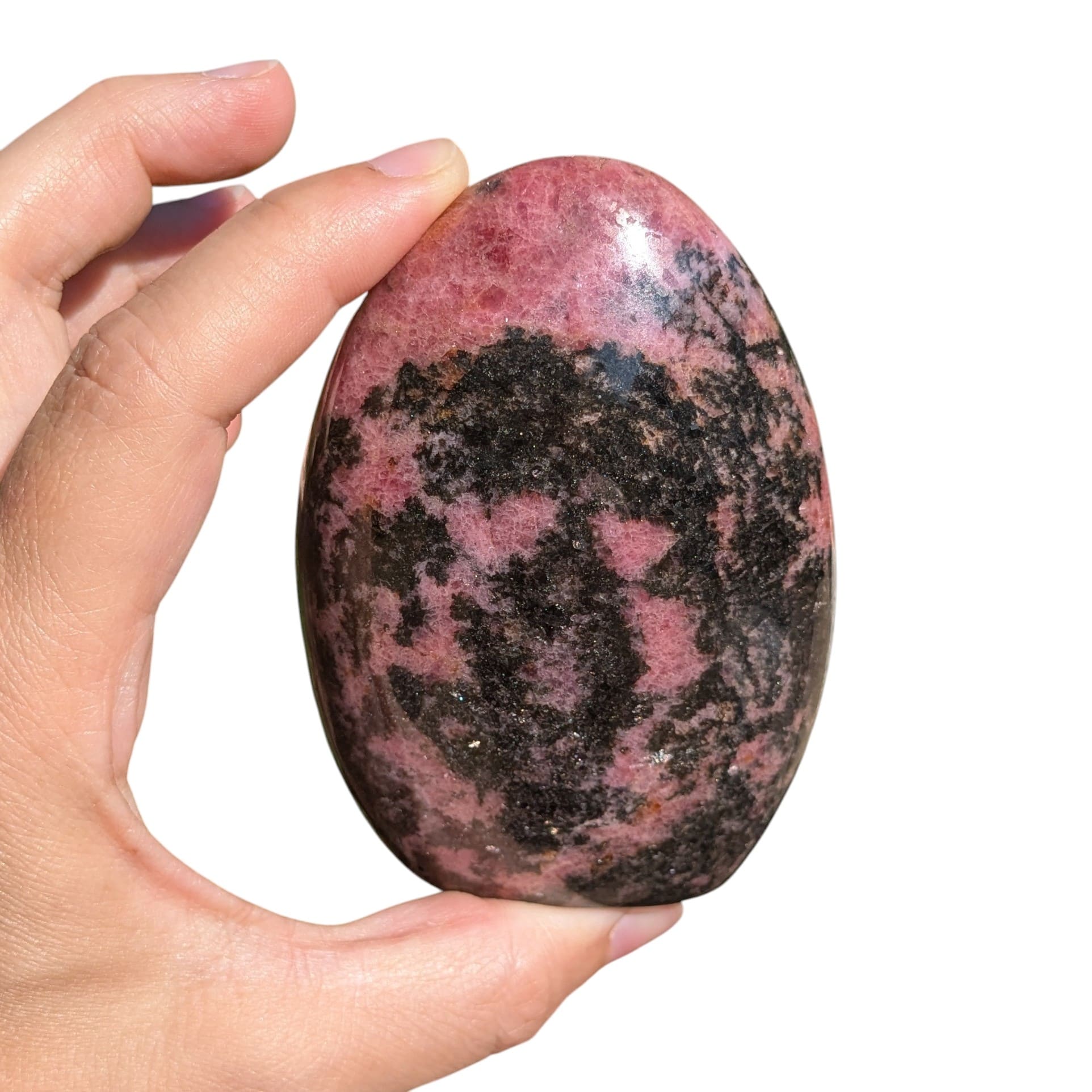forme libre rhodonite rose