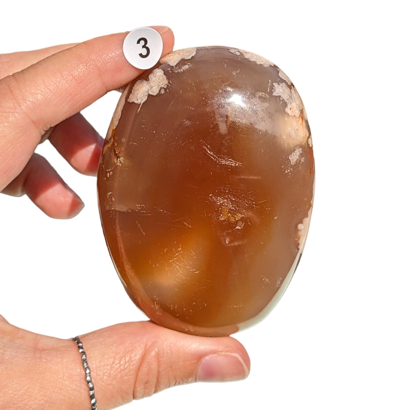 Galet Agate Fleur de Cerisier – Harmonie et Apaisement