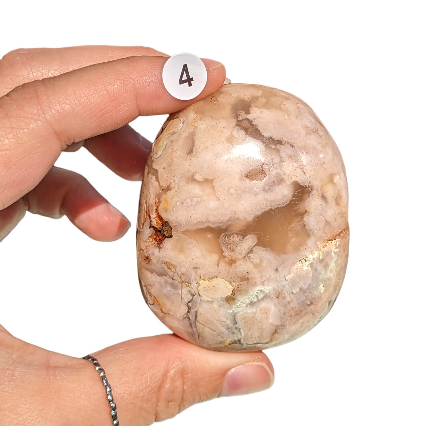 Galet Agate Fleur de Cerisier – Harmonie et Apaisement