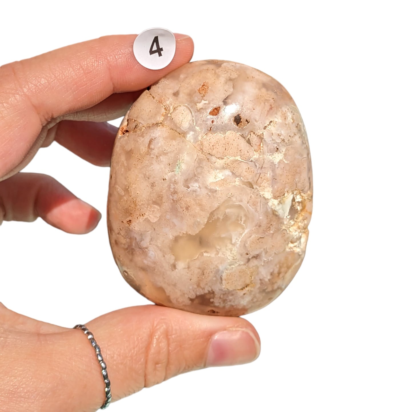 Galet Agate Fleur de Cerisier – Harmonie et Apaisement