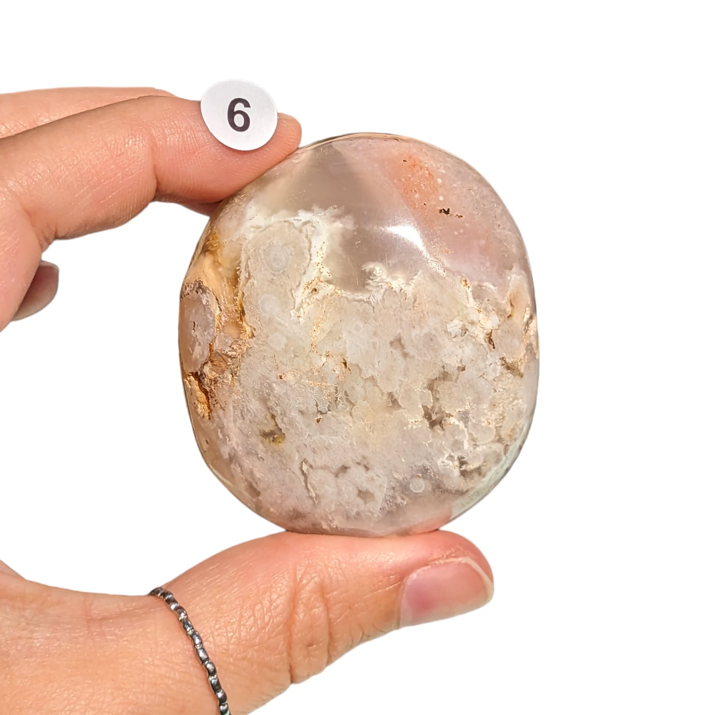 Galet Agate Fleur de Cerisier – Harmonie et Apaisement