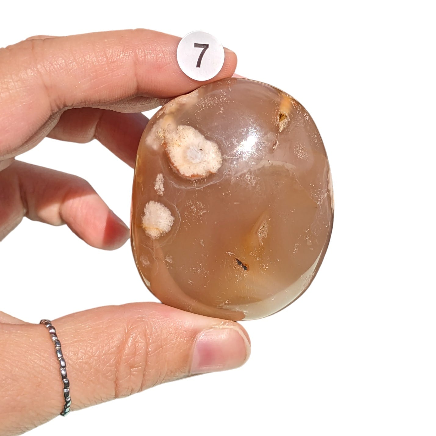 Galet Agate Fleur de Cerisier – Harmonie et Apaisement