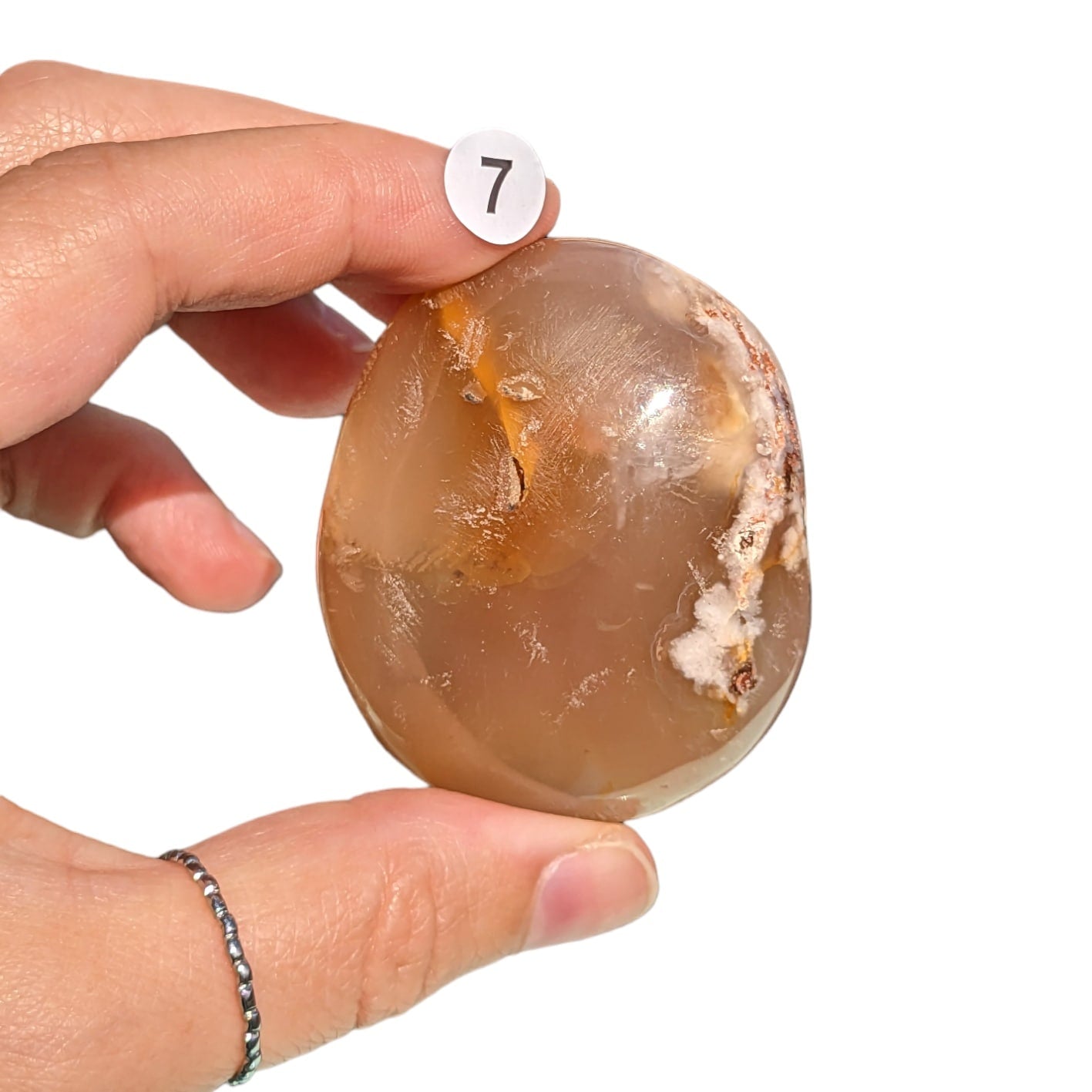 Galet Agate Fleur de Cerisier – Harmonie et Apaisement
