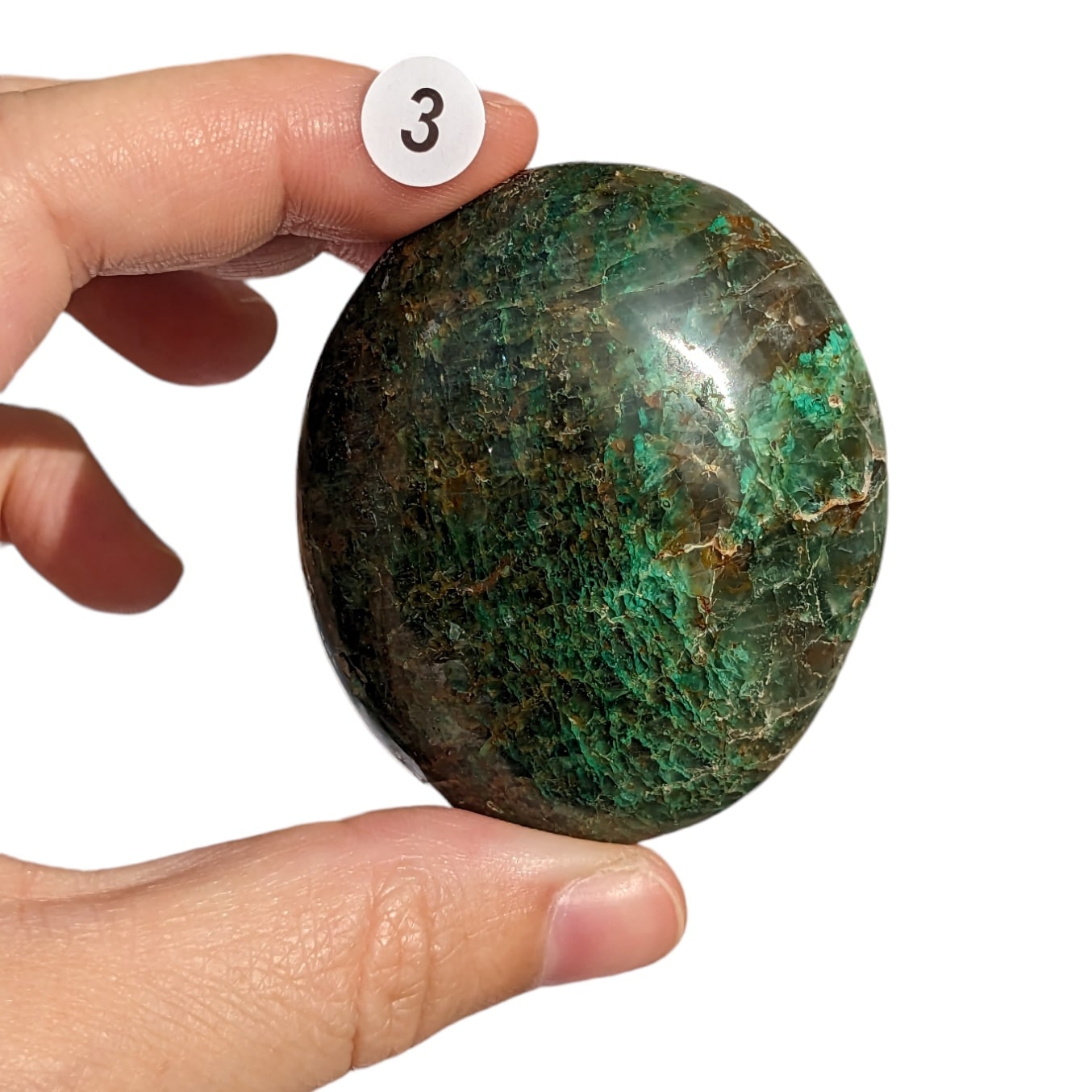 Galet Chrysocolle – Communication et Sérénité