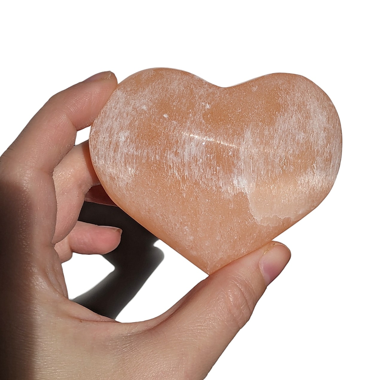 Galet Sélénite Orange – Apaisement et Énergie Douce