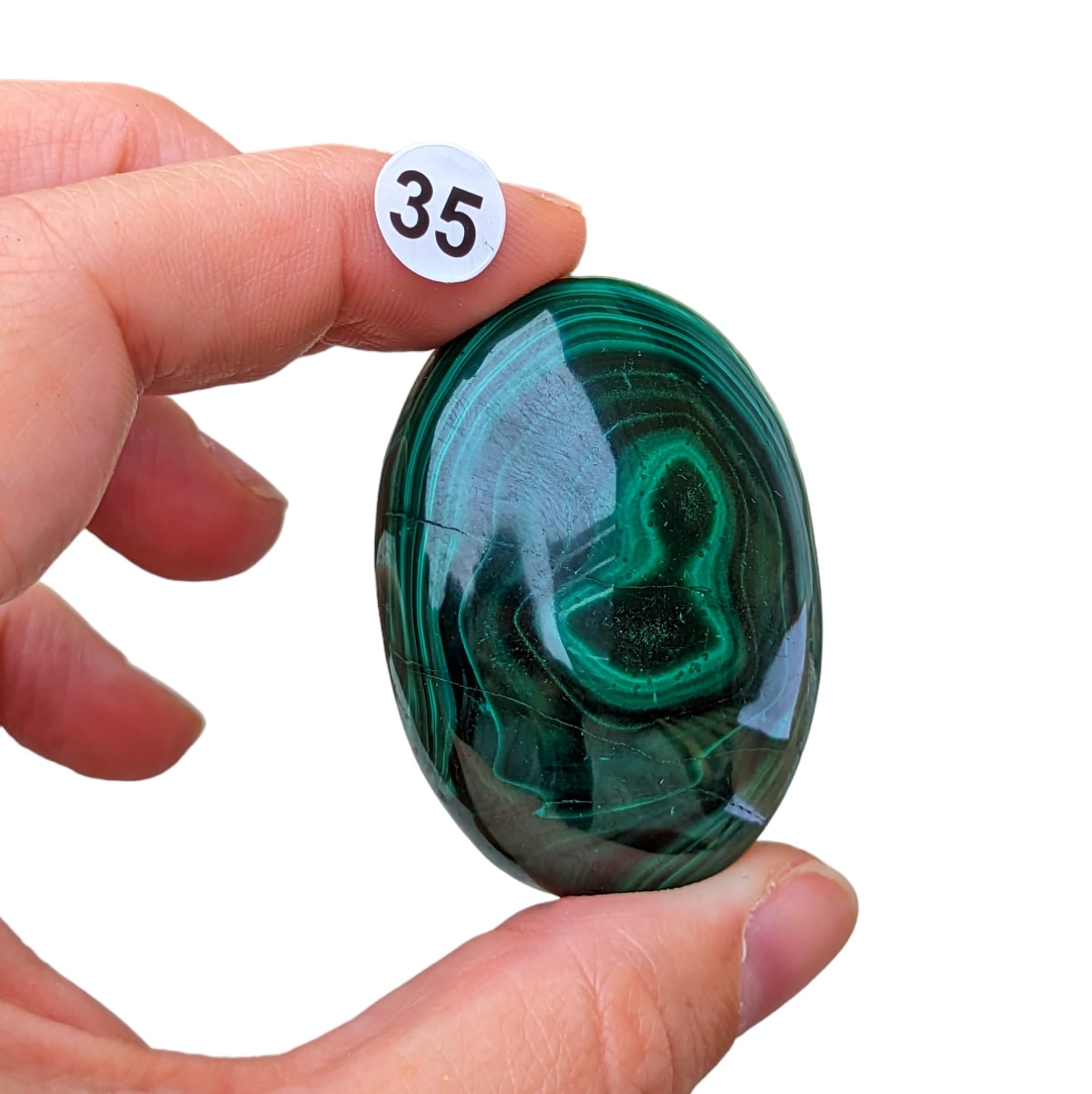 Galet Malachite – Transformation et Énergie Positive