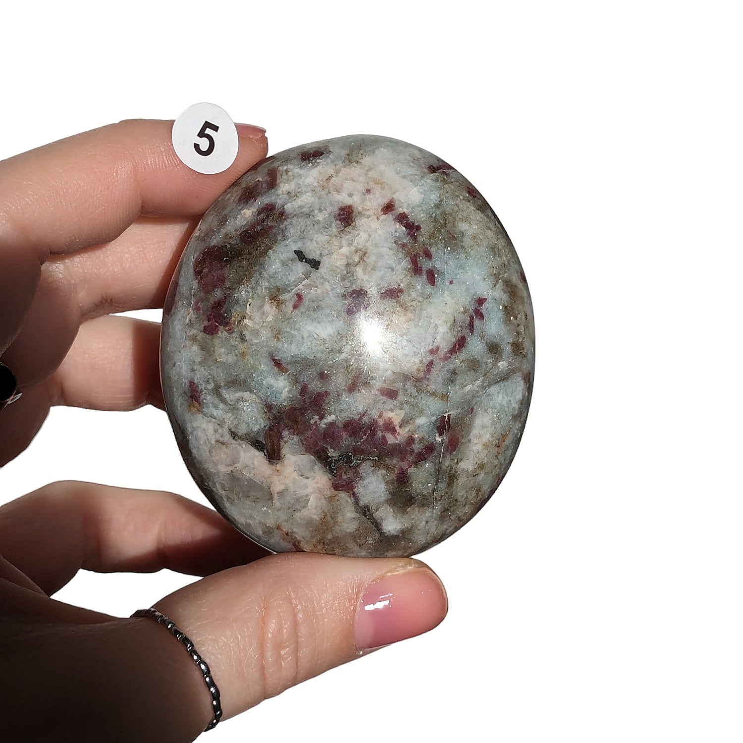 galet tourmaline rose 5