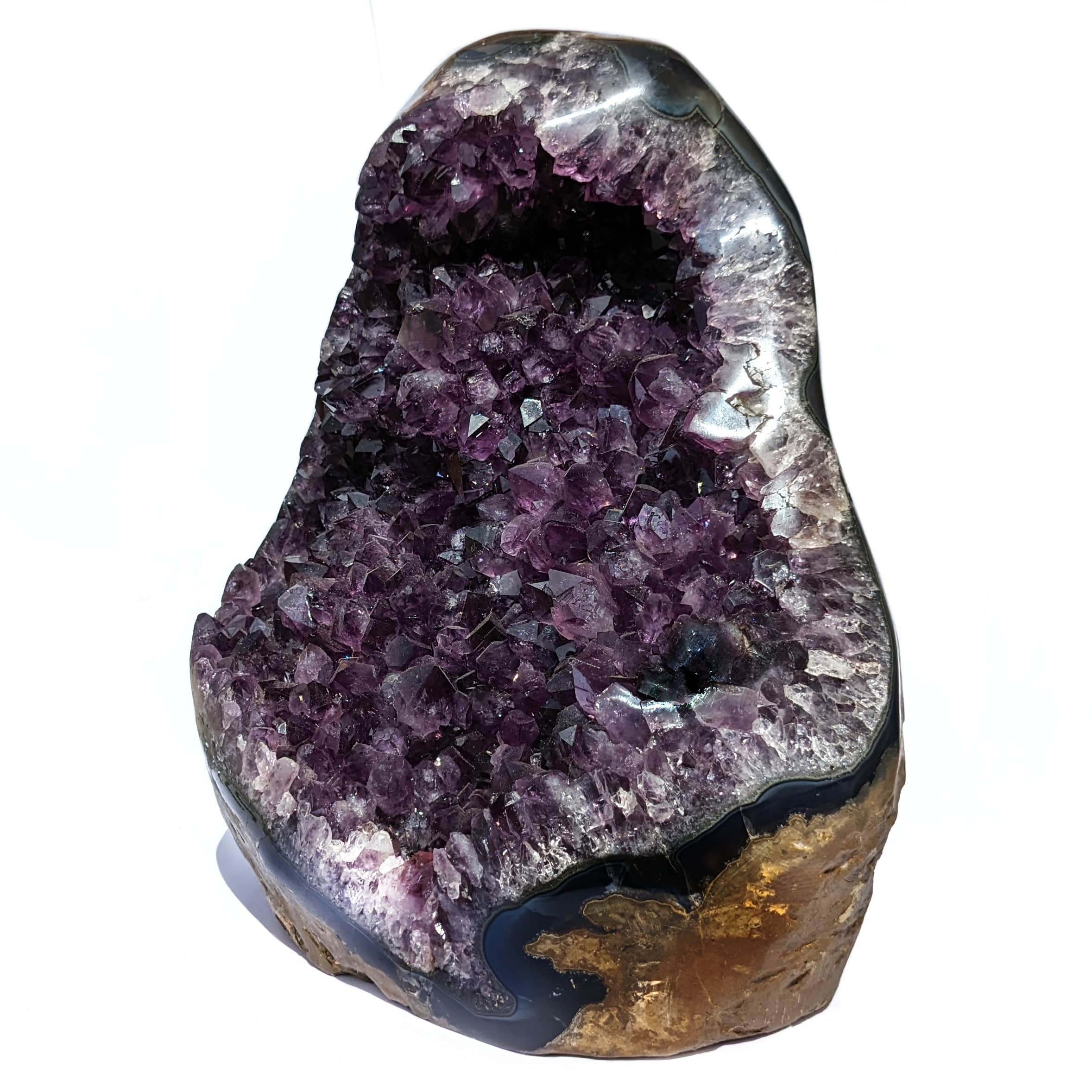 geode en pierre amethyste 7kg