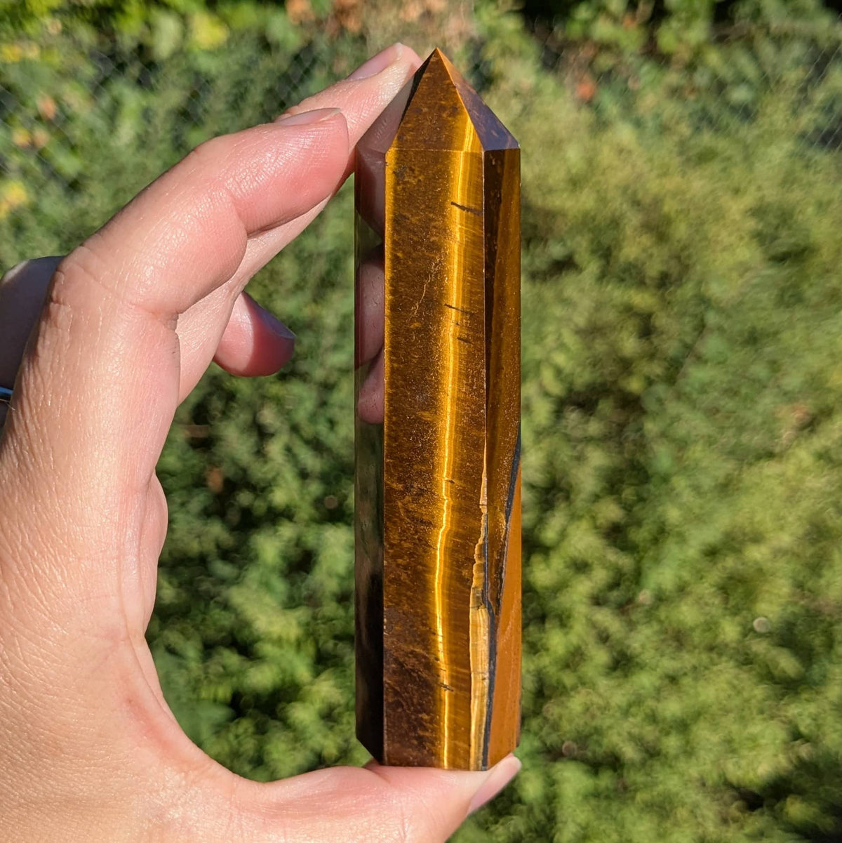 Pointe en oeil de tigre