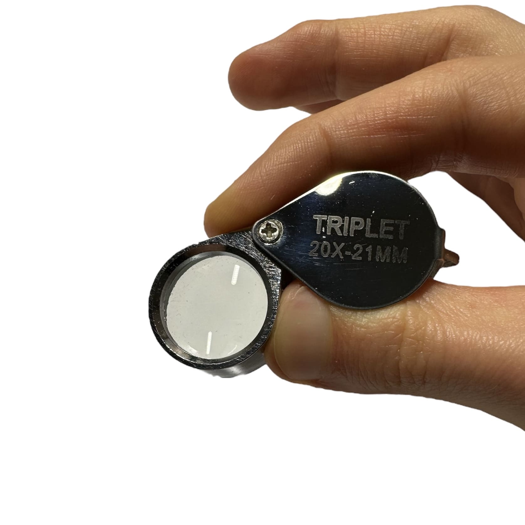 Loupe x20 gemmologie et passioné de minéraux observation