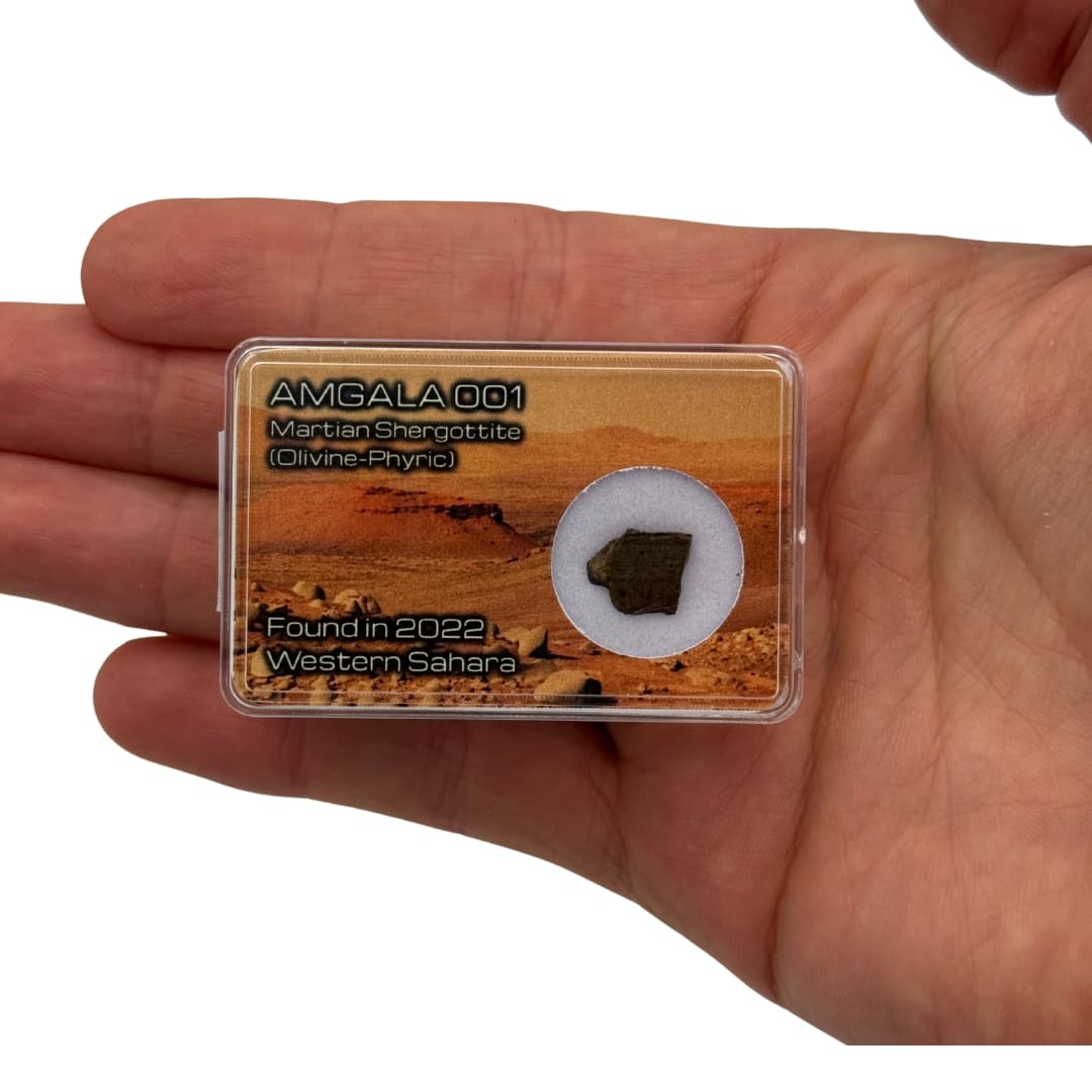 Fragment de Météorite Martienne - Amgala 001 (Shergottite)