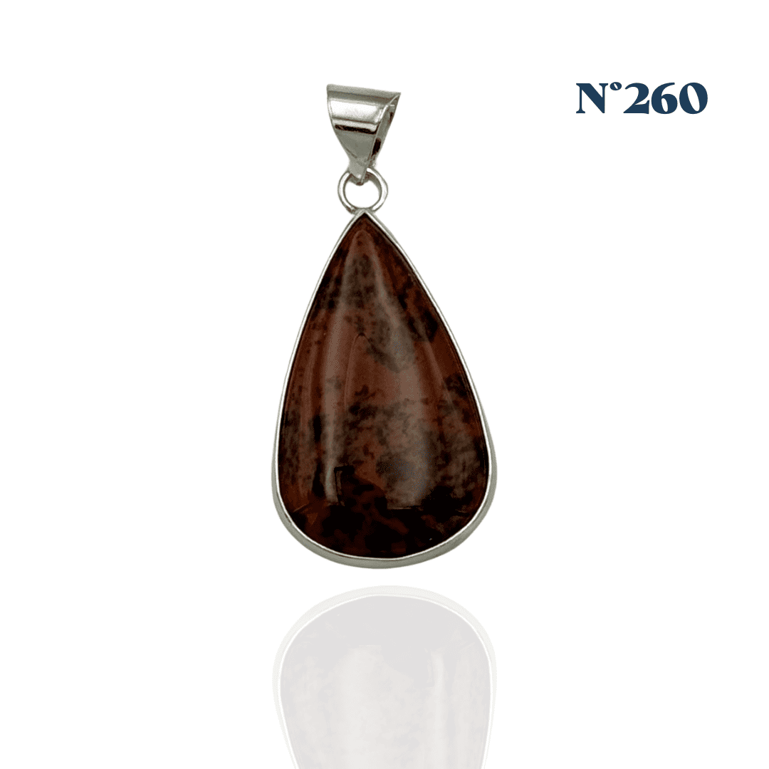 Pendentif Obsidienne Acajou – Ancrage et Protection