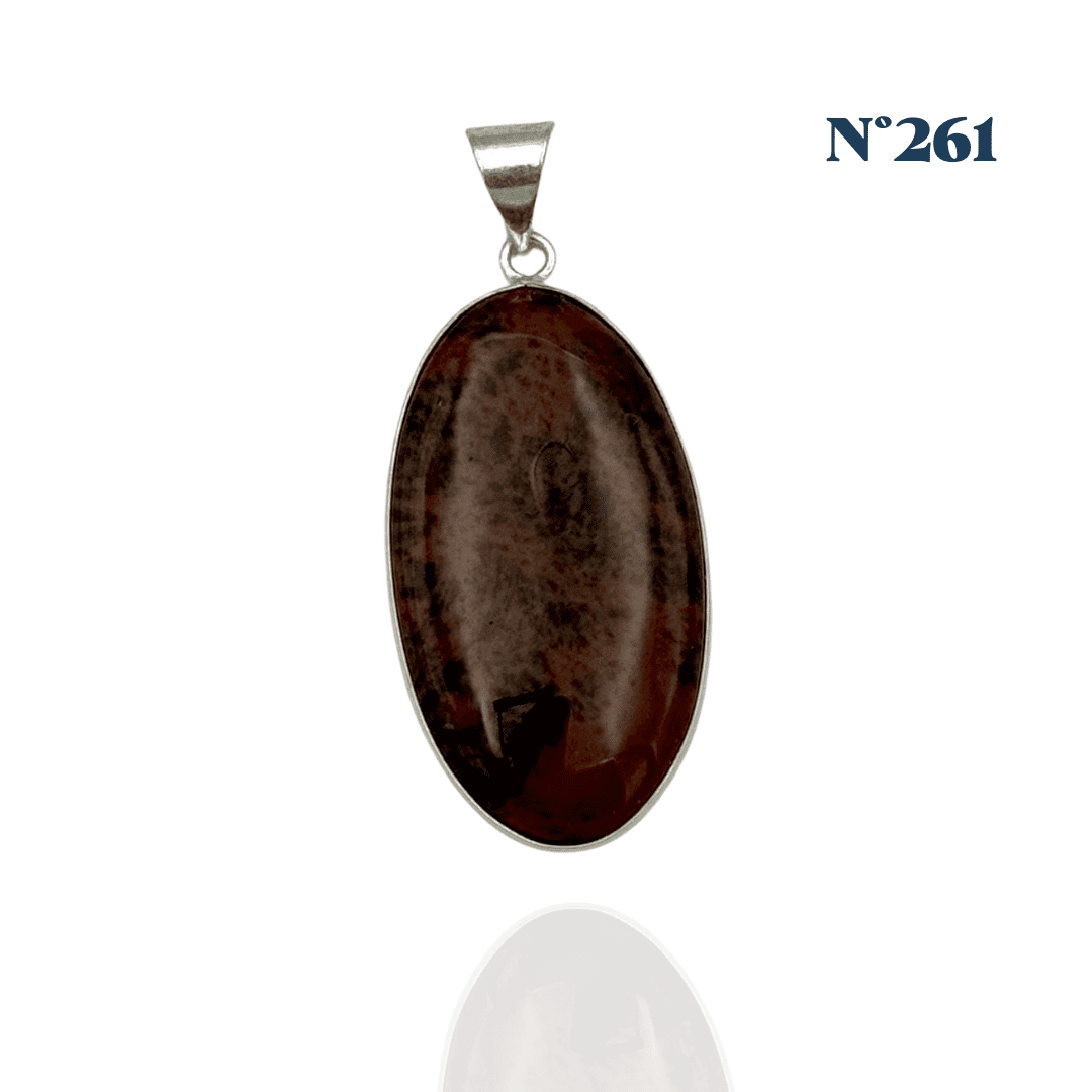 Pendentif Obsidienne Acajou – Ancrage et Protection