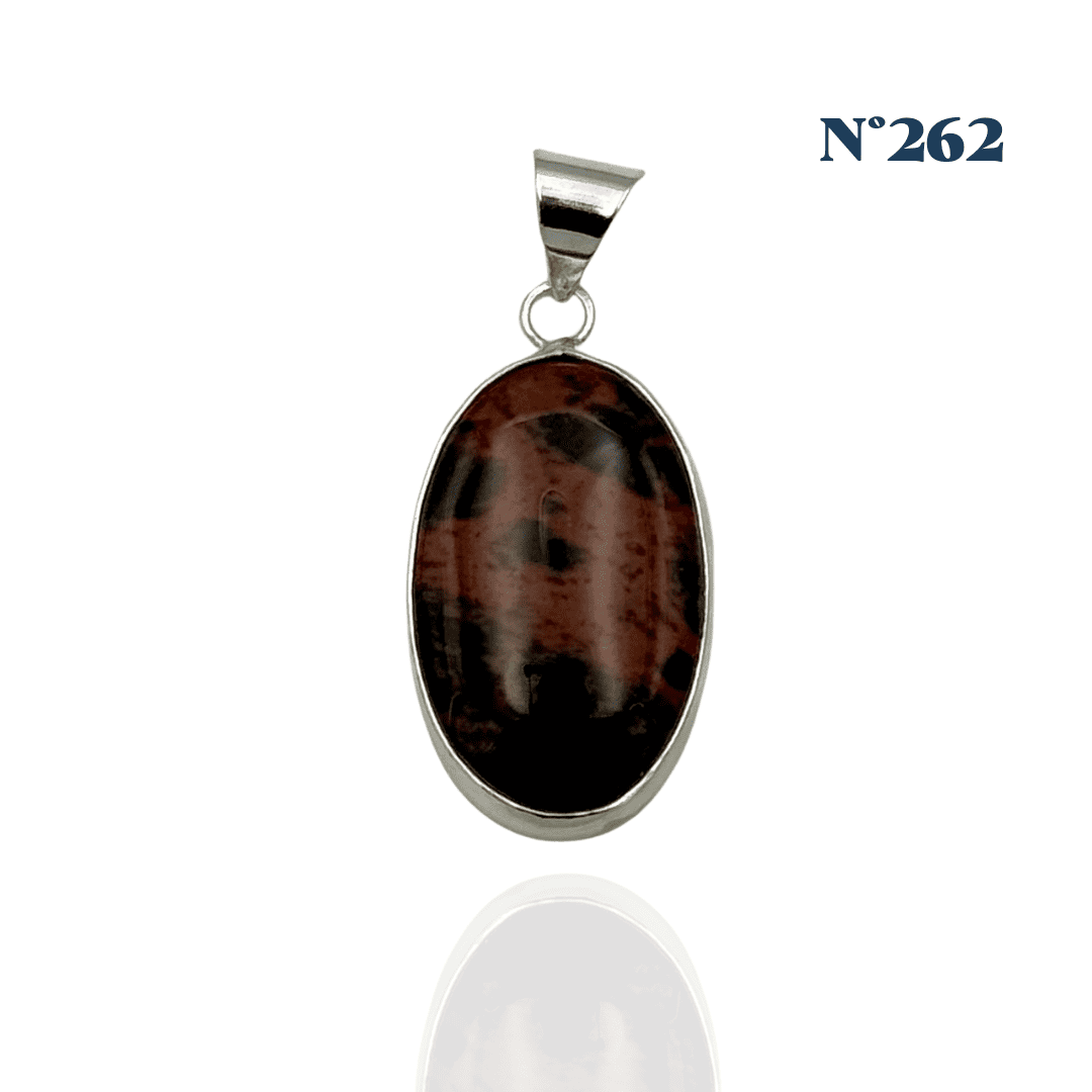 Pendentif Obsidienne Acajou – Ancrage et Protection