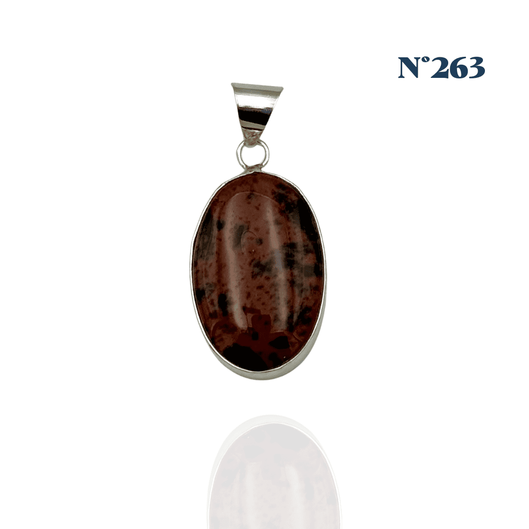 Pendentif Obsidienne Acajou – Ancrage et Protection