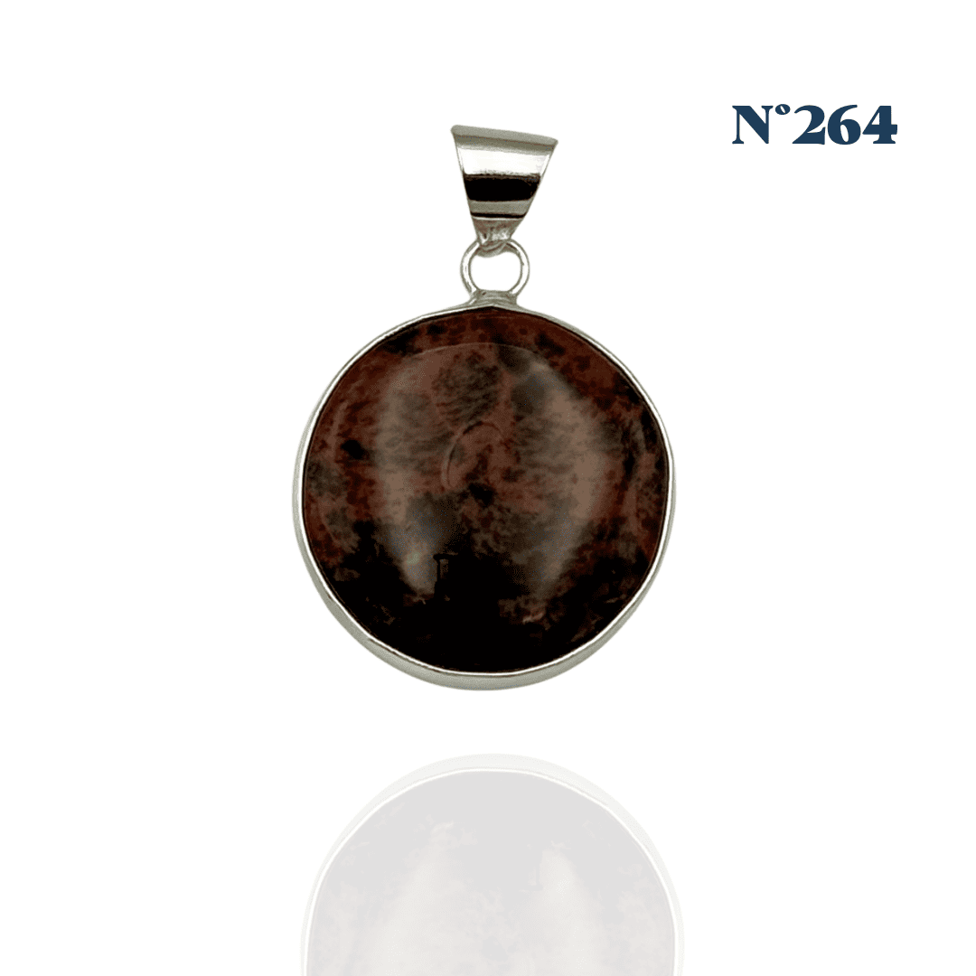Pendentif Obsidienne Acajou – Ancrage et Protection