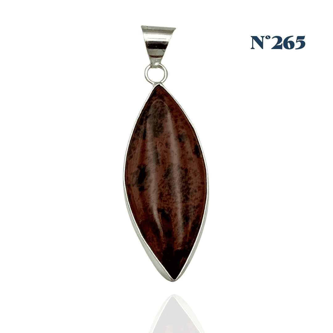 Pendentif Obsidienne Acajou – Ancrage et Protection